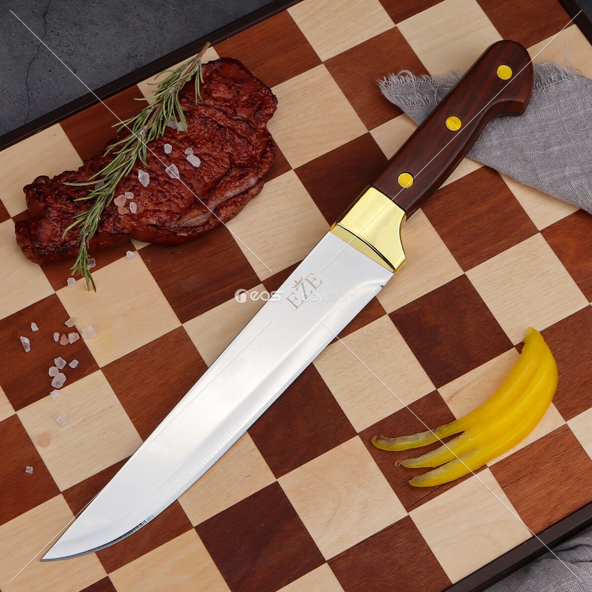 AHŞAP SAPLI KELLE BIÇAĞI KURAN ET BIÇAĞI