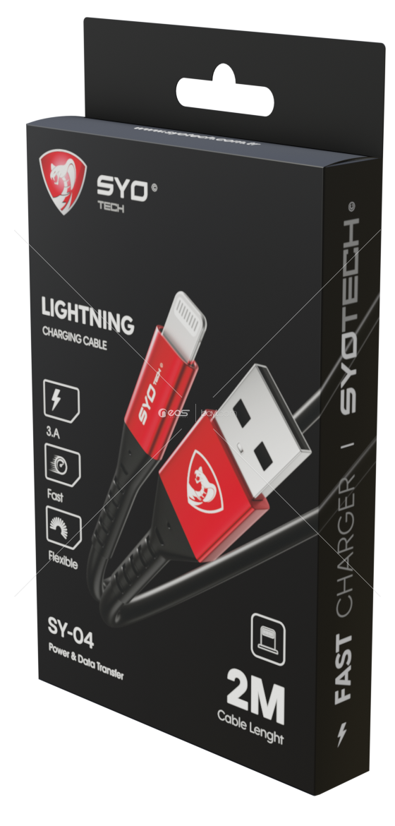 Syotech 3A IPHONE Cable 2.0MT SY-04 BLACK