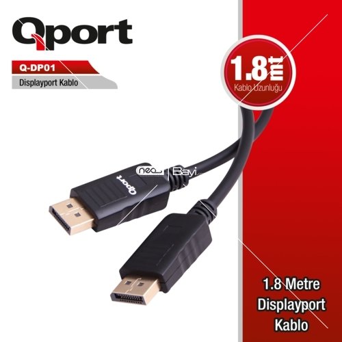 Qport Q-DP01 1.8m Display Port Kablo