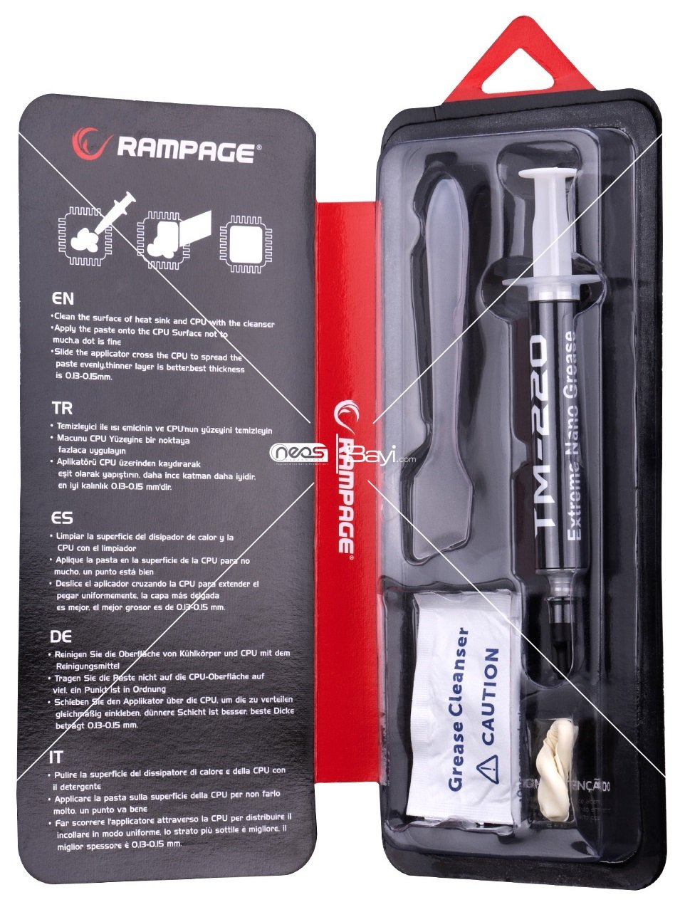 Rampage TM-220 2g 11w/m.K Gri Yüksek Performans Termal Macun