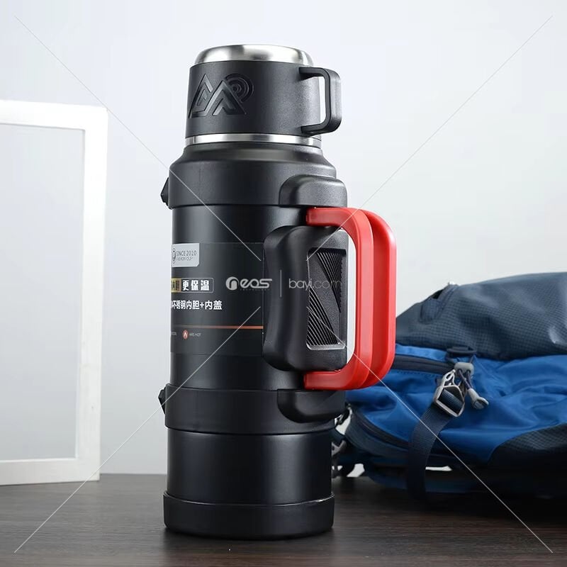 3.16LT TERMUS Büyük Kapasiteli Çift Duvarlı Vakum Yalıtımlı Paslanmaz Çelik Balıkçılık Su Şişesi İçecek Termal Matara Kamp Seyahat Tencere (GÜMÜŞ) (KARIŞIK RENK GÖNDERİLİR)