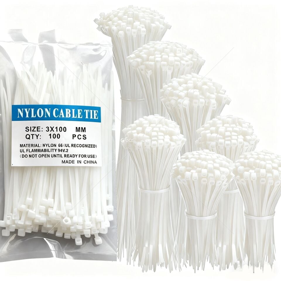 3.6X250MM BEYAZ KABLO BAĞI 100ADET