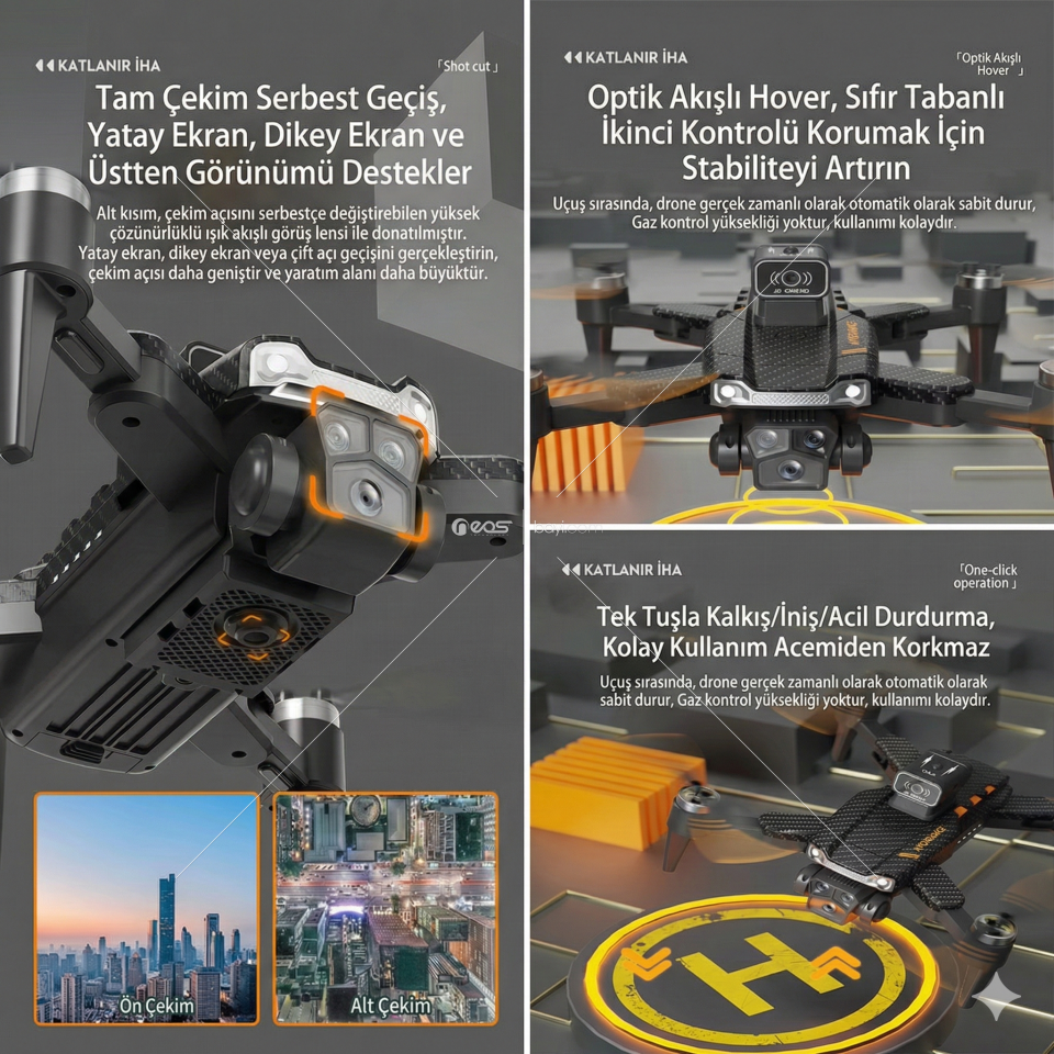 JS22 DRONE 8K UHD DRONE TAKLA ATMA ÖZELLİKLİ
