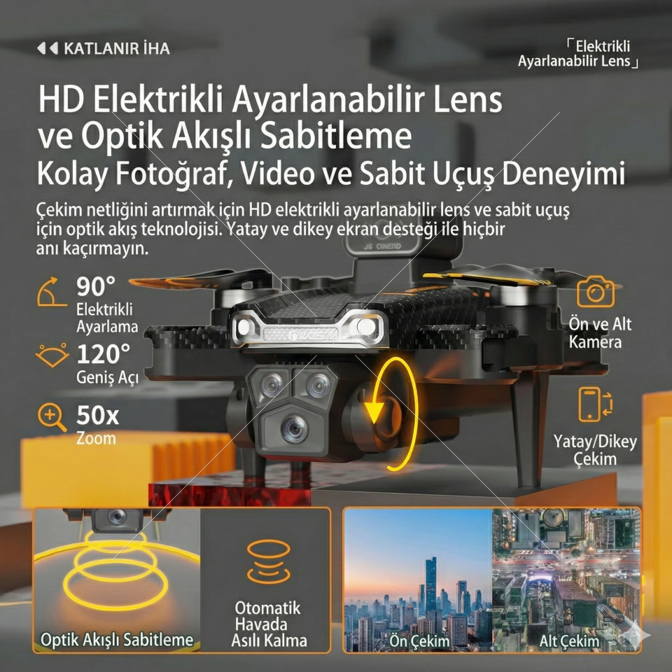 JS22 DRONE 8K UHD DRONE TAKLA ATMA ÖZELLİKLİ
