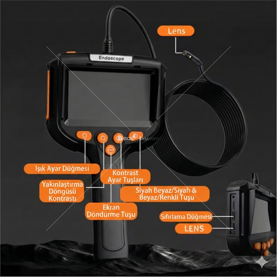 10M Endoscope Camera with Light, 1080P HD Handheld Industrial Endoscope with