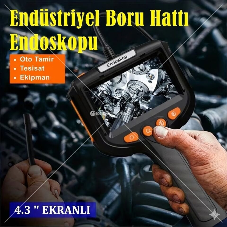 10M Endoscope Camera with Light, 1080P HD Handheld Industrial Endoscope with