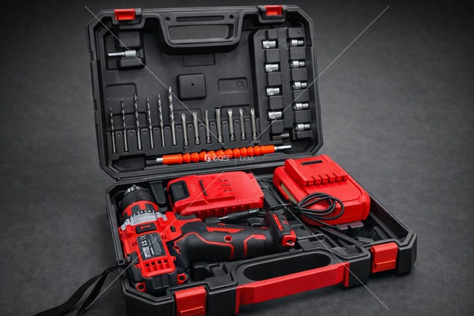 KİMMERPLUS 25 PARÇA 25 TORK ÇELİK MANDRANLİ ÇİFT BATARYA+ADAPTÖR