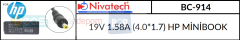 Nivatech 19V 1.58A (4.0*1.7) HP MİNİBOOK BC-914