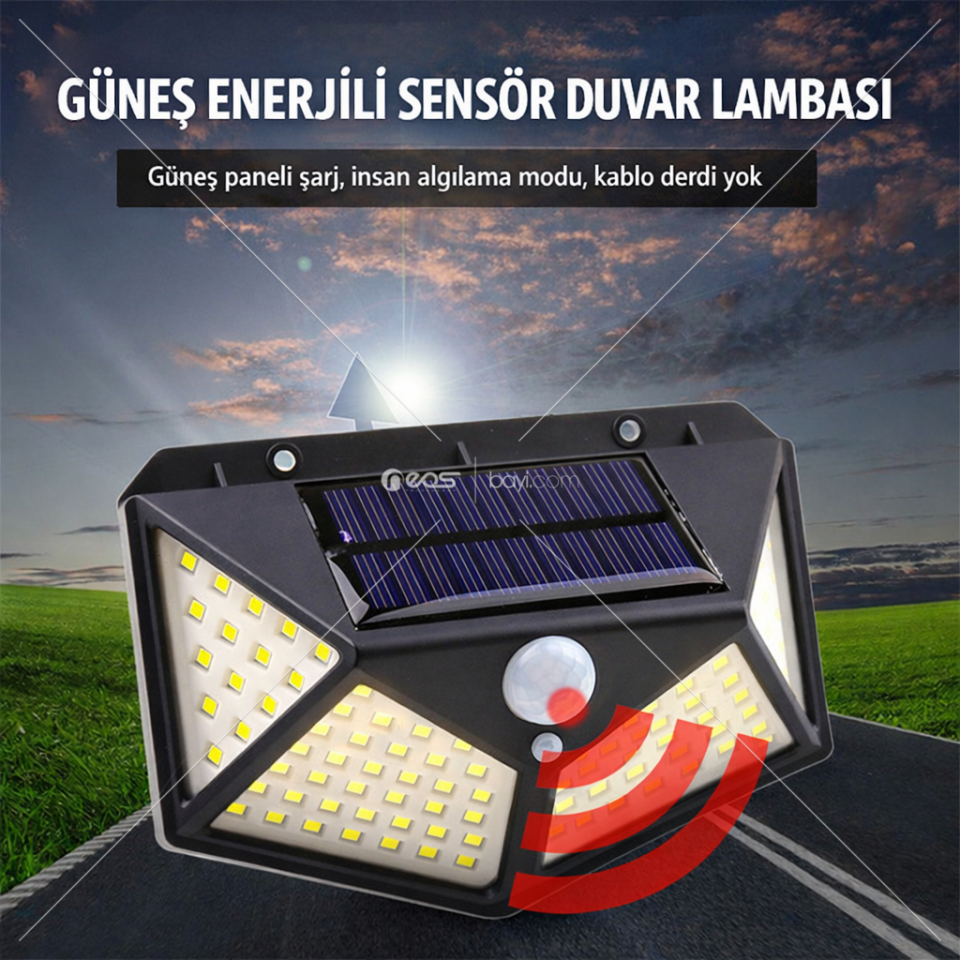 EMKA 5469-100 GÜNEŞ ENERJİLİ VE HAREKET SENSÖRLÜ BAHÇE