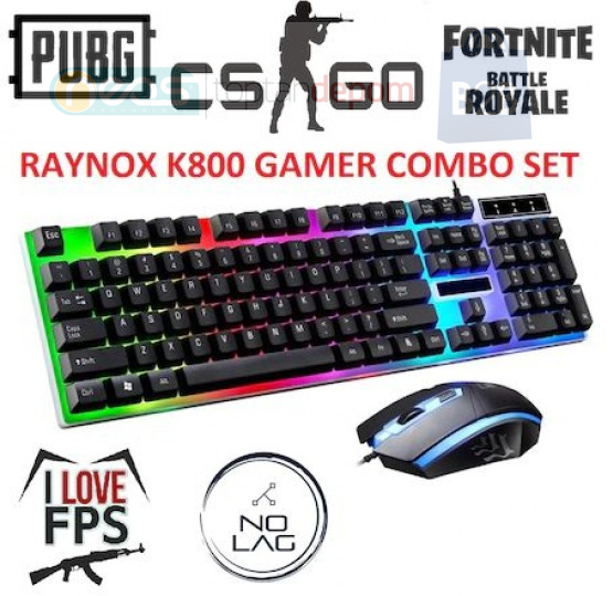 Raynox Rx-K800 Işıklı Oyuncu Klavye Mouse Set