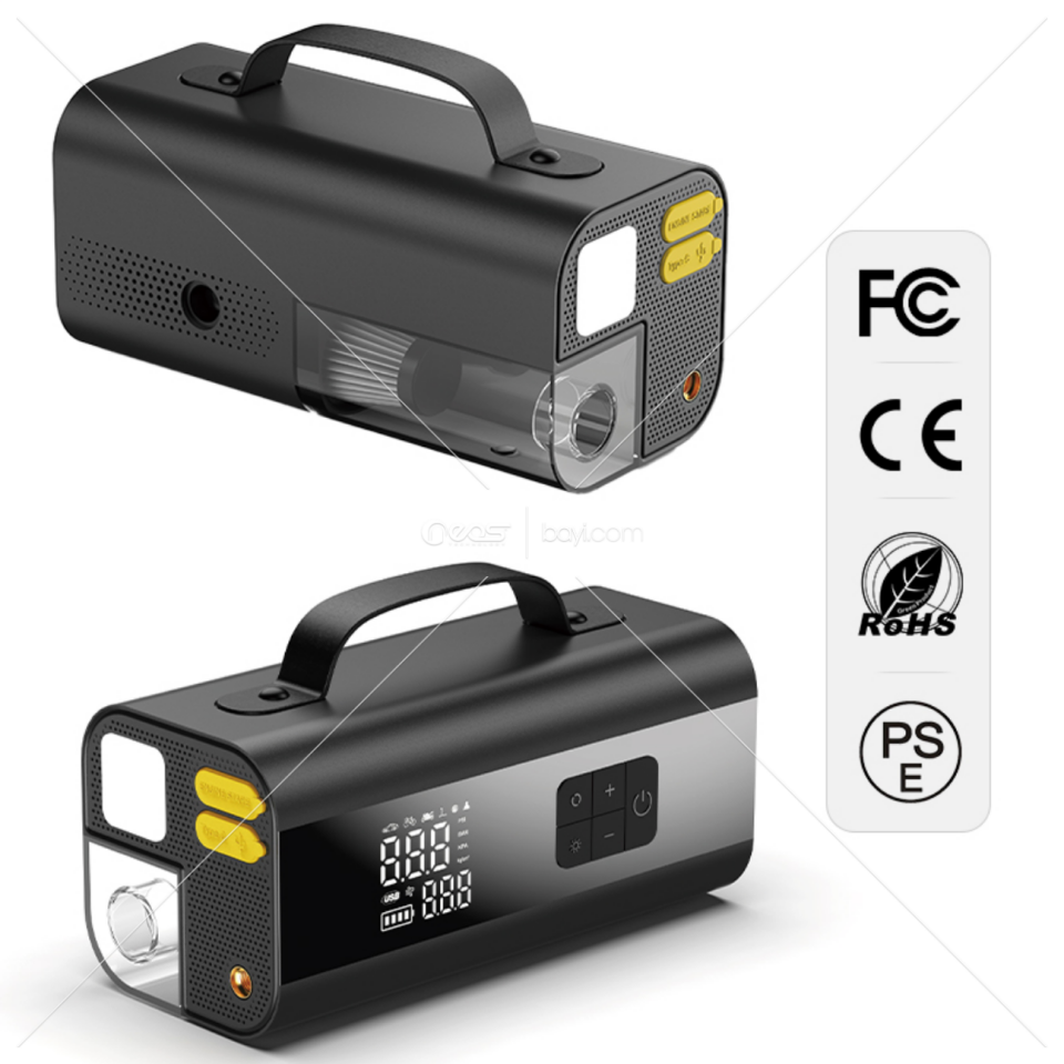 CASTU 18000MAH TAKVİYE+LASTİK ŞİŞİRME+SÜPÜRGE+POWERBANK TANK SERİ