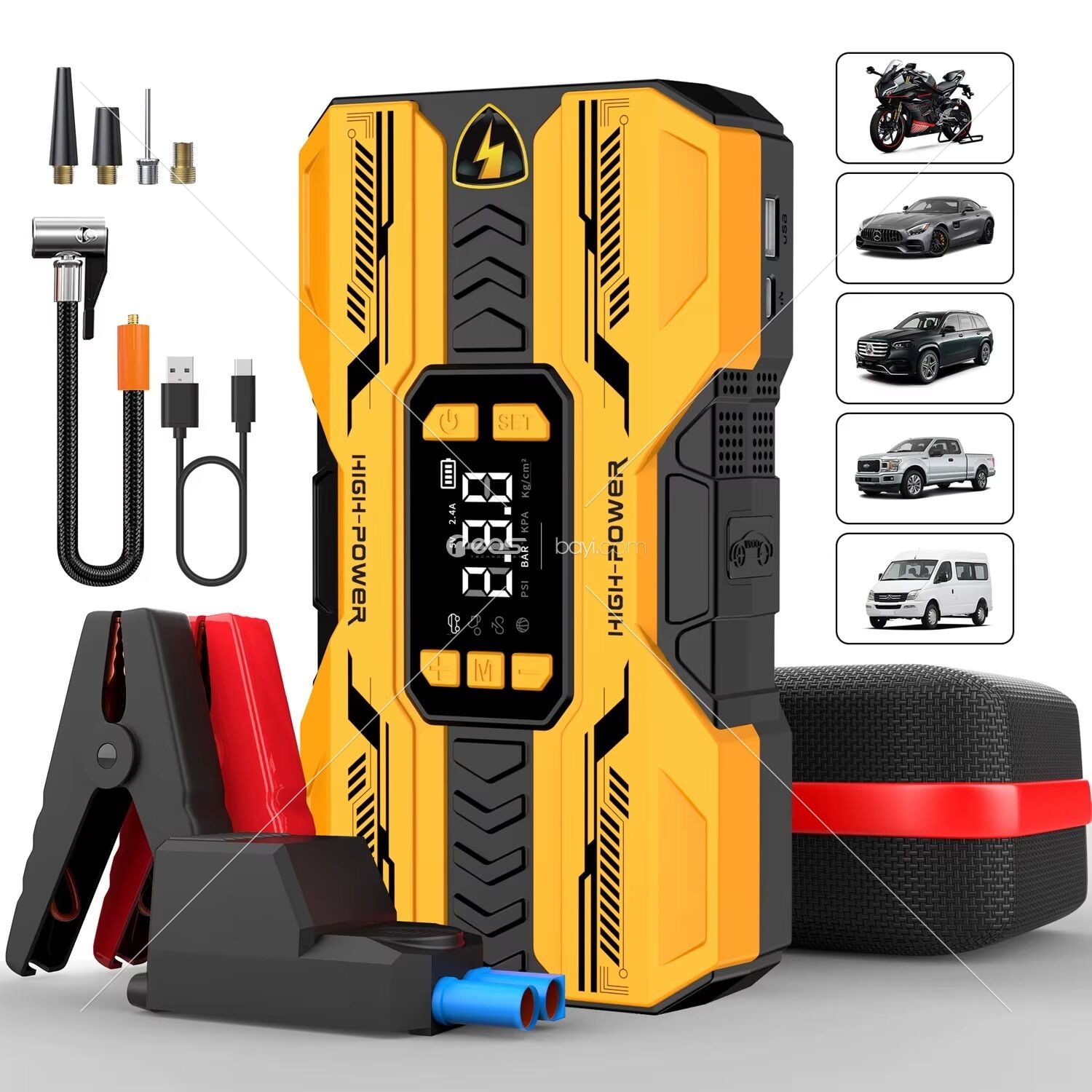 CASTU 18000MAH LAMBORGHİNİ ÖZEL SERİ TAKVİYE+LASTİK ŞİŞİRME+POWERBANK TANK SERİ