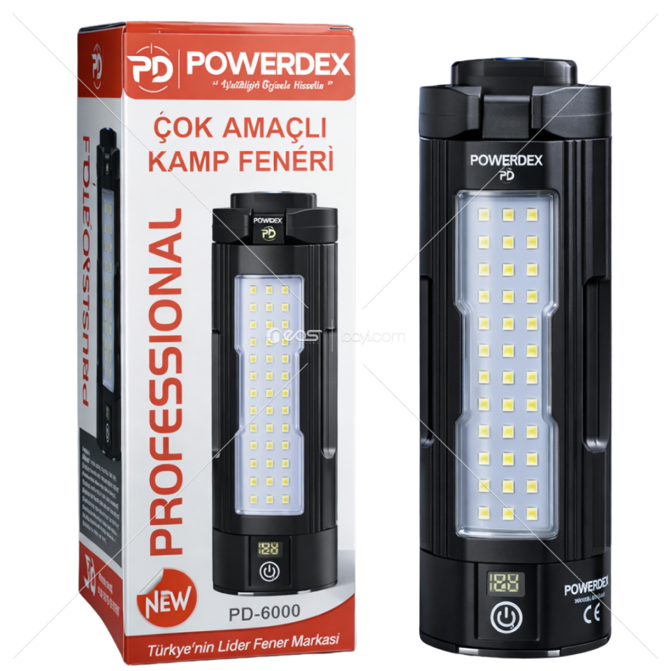 POWERDEX PD-6000 Profesyonel Çok Amaçlı Kamp Feneri