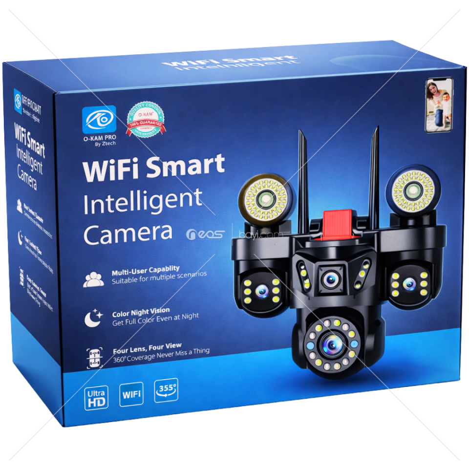 OKAM WİFİ OK-231PREMIUMW 4 KAMERALI ÇİFT PROJEKTÖR LED LAMBA