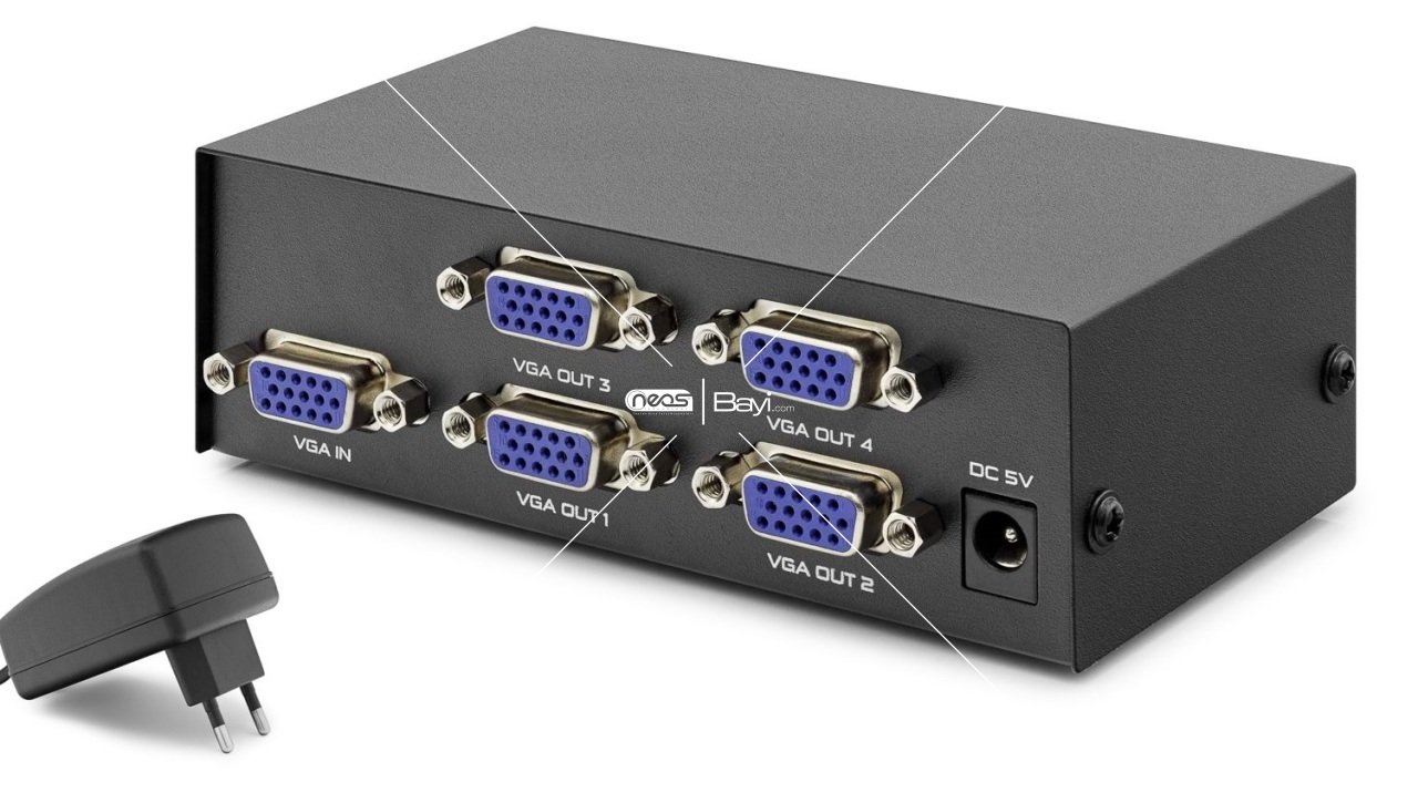 HADRON HDX1278 SPLITTER VGA 1 GİRİŞ 4 ÇIKIŞ 200MHZ