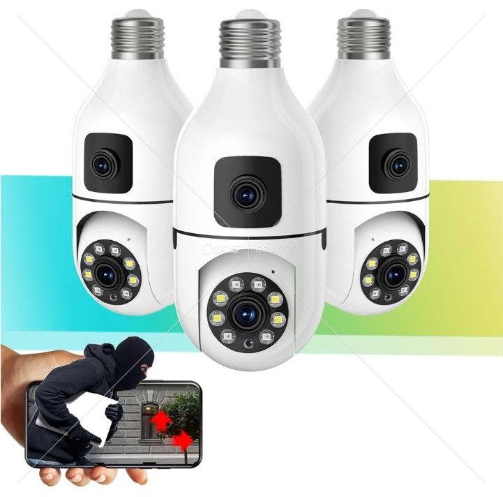 OKAM 4046 ÇİFT KAMERALI WİFİ AMPÜL KAMERA