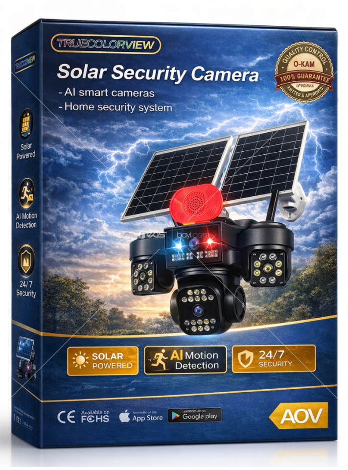 Okam 337 Premium 4G Kamera Set – 1 PTZ + 3 Manuel, AOV Modu + Çakar Işıklı