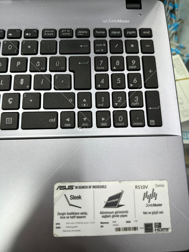 Asus R510V 15,6'' İ76700HQ 24GB RAM FHD LED 120GB SSD NVIDIA GeForce GTX 950M 2GB