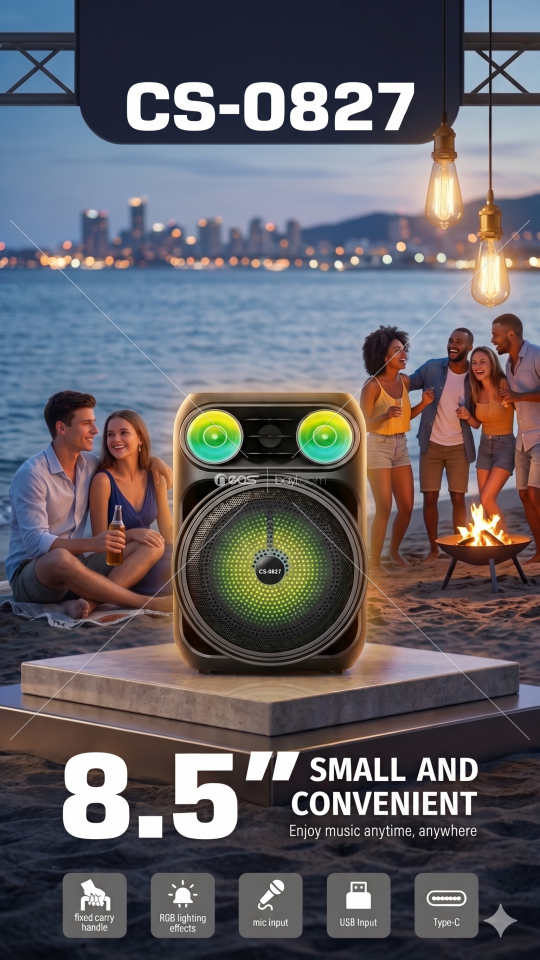 ( CS-0827)  BLUETOOTH HOPARLÖR 8.5''
