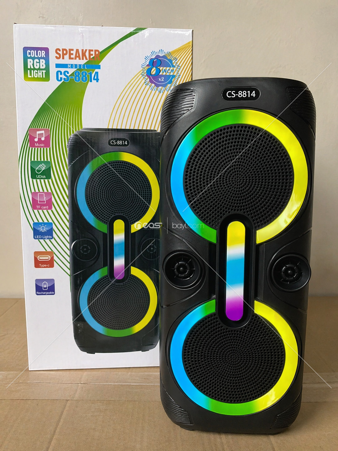 ( CS-8814 ) BLUETOOTH HOPARLÖR 8x2''