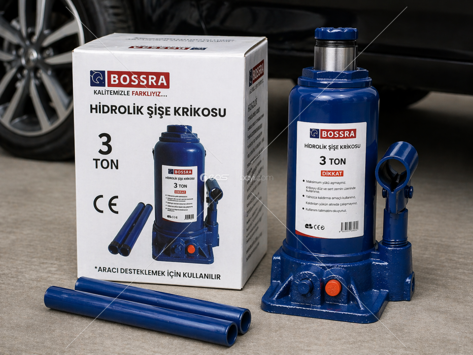 BOSSRA 3 TON HİDROLİK ŞİŞE KRİKOSU
