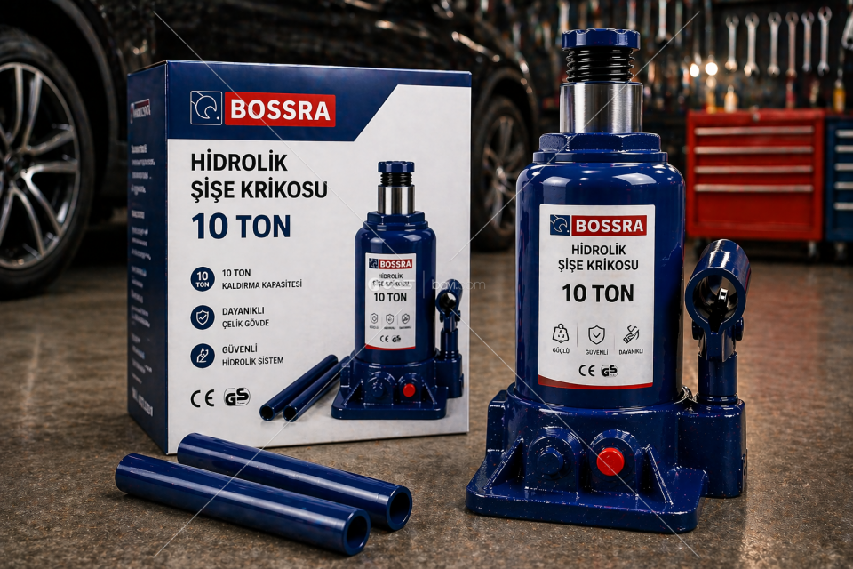 BOSSRA 10 TON HİDROLİK ŞİŞE KRİKO