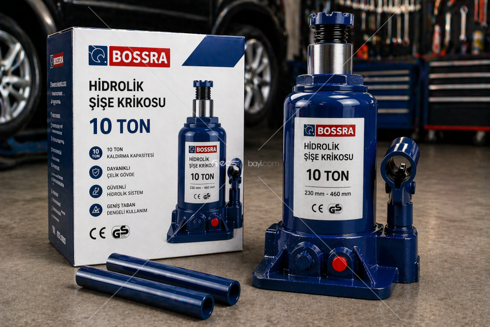 BOSSRA 10 TON HİDROLİK ŞİŞE KRİKO