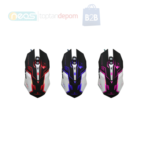 Rampage KM-R77 Siyah Usb 3 Farklı Ledli Gaming Q Multimedia Klavye + Mouse Set