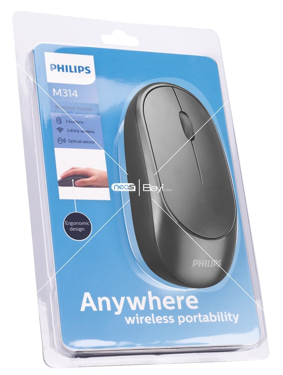 Philips SPK7314 2.4Ghz Siyah 800/1200/1600dpi Optik Kablosuz Mouse