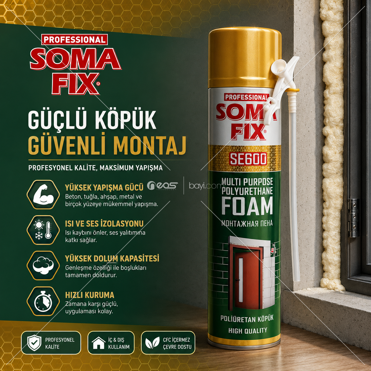 SOMA FIX SE600 Profesyonel Poliüretan Köpük