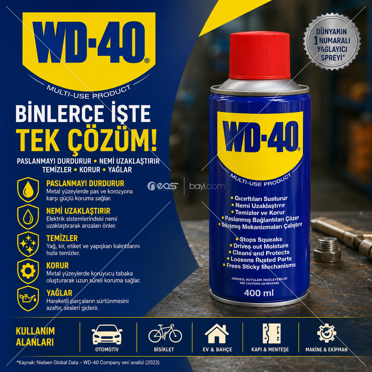 WD-40 Çok Amaçlı Bakım Spreyi 400 ML