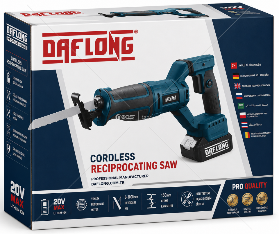 DAFLONG XPOWER SAW PRO TİLKİ KUYRUĞU 10PİLLİ ÇİFT BATARYA LAZERLİ