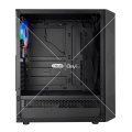 Everest FLAT MESH 4*12cm Rainbow Fan Tempered Camlı Gaming Oyuncu Kasası