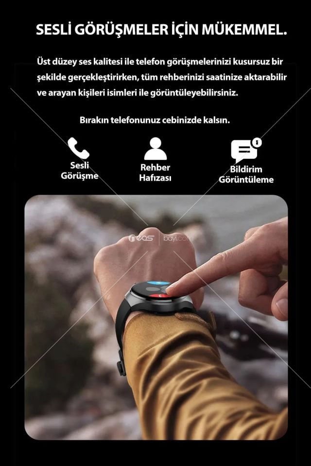 5 Pro 120 HZ Amoled Ekranlı Arama Yapan Akıllı Saat 2024-EKG,Spor Takibi,Ios-Android Akıllı Saat
