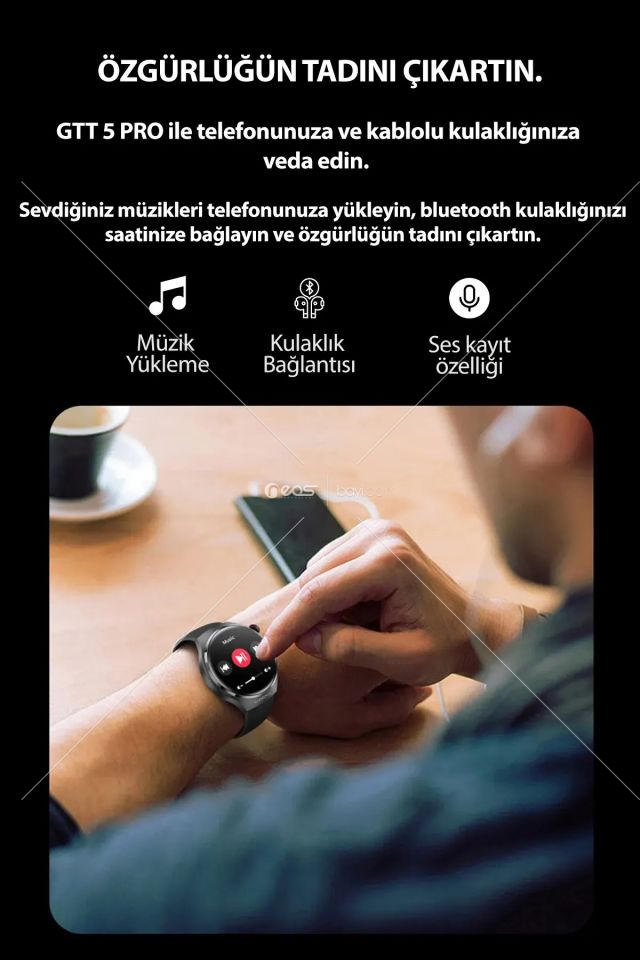 5 Pro 120 HZ Amoled Ekranlı Arama Yapan Akıllı Saat 2024-EKG,Spor Takibi,Ios-Android Akıllı Saat