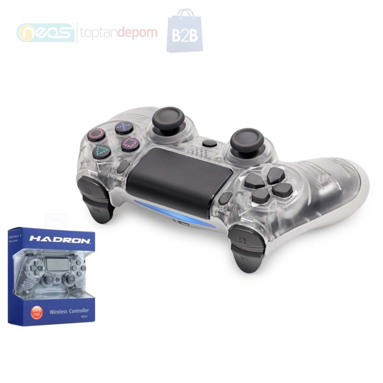 HADRON HD323R OYUN KOLU PS4 TRANSPARENT BEYAZ