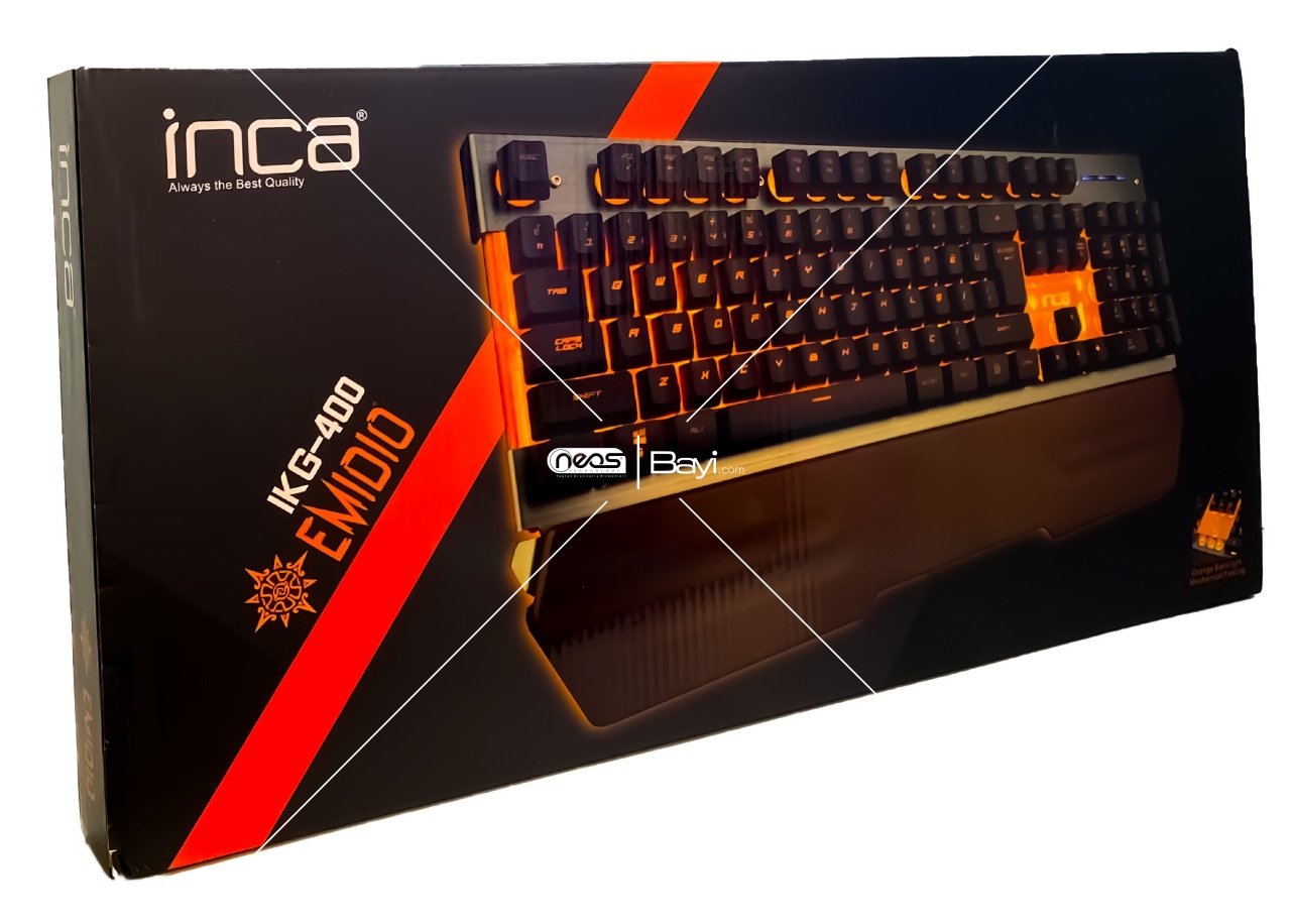 Inca EMİDİO IKG-400 Orange Backlight Mekanik Hisli Turuncu Renkli Oyuncu Klavye