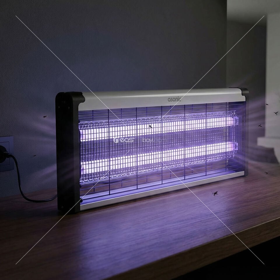 Asonic S28 Çift Cam LED Zincir Askısılı Sanayı Tipi Sinek Öldürücü XXXL Boy 40W+ 2000V