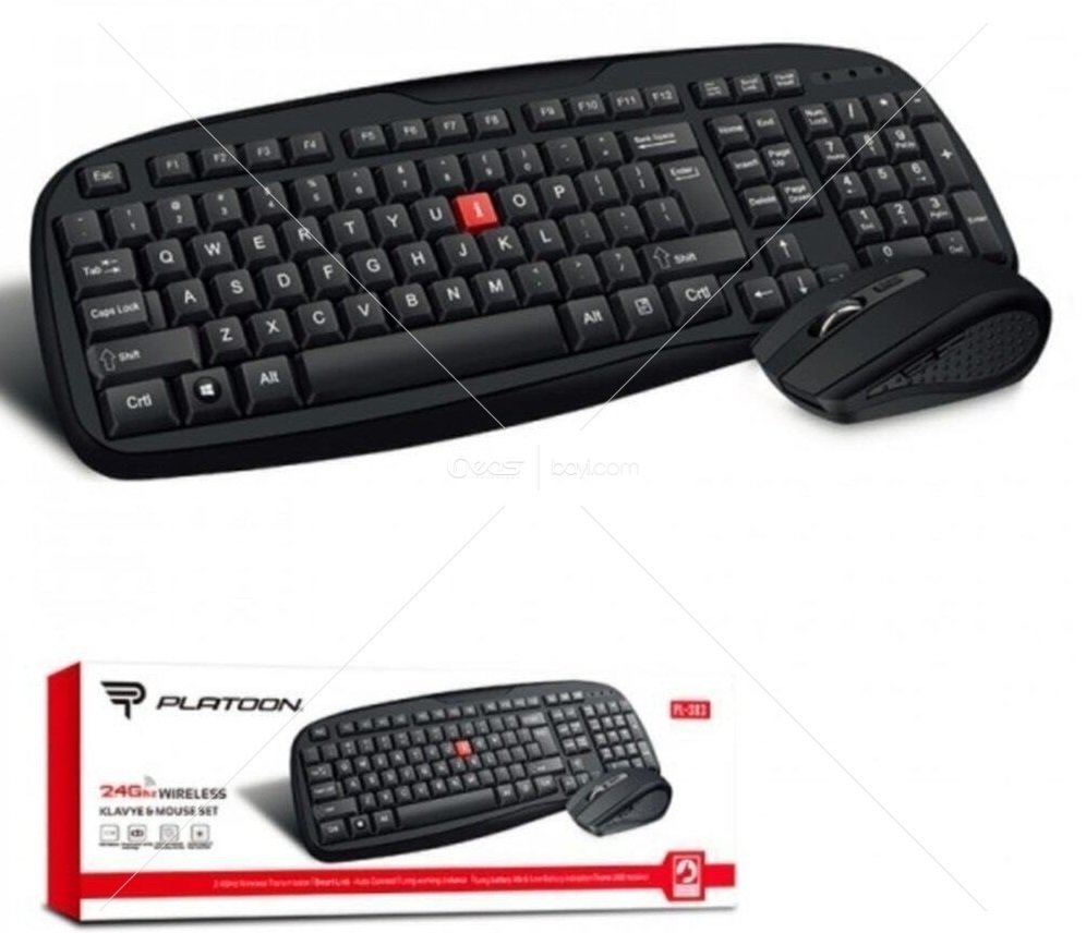 Platoon PL-383 Kablosuz Multimedia Q Klavye Mouse Set