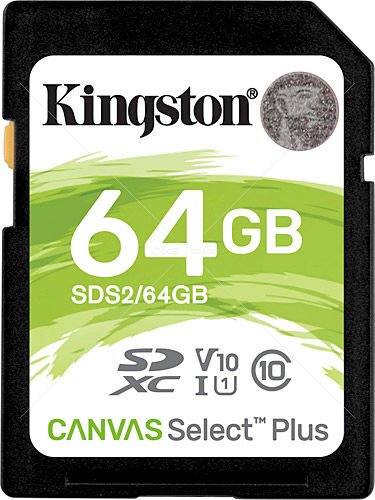 Kingston 64GB SDXC Canvas Select Plus Hafıza Kartı SDS2/64GB