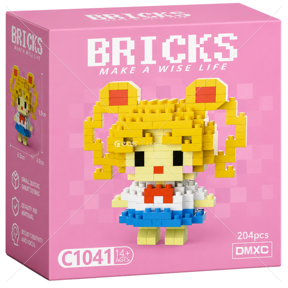 Ay Savaşçısı Anime Karakter Mikro Blok Yapı Oyuncağı 204 Parça (C1041)