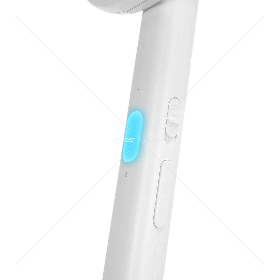 Asonic AS-A26 UV Işıklı Şarjli Katlanabilir Askılı Raket Sinek Öldürücü Beyaz 1200mAh 3000V Çıkış