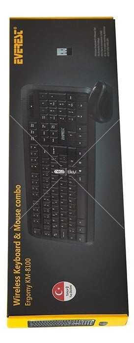 Everest KM-8100 Ergomy Usb Kablosuz Q Standart Klavye + Mouse Set