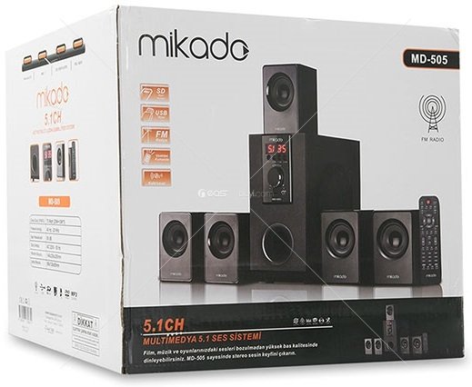 Mikado MD-505 5+1 Usb+SD+FM Destekli Bluetooth Speaker