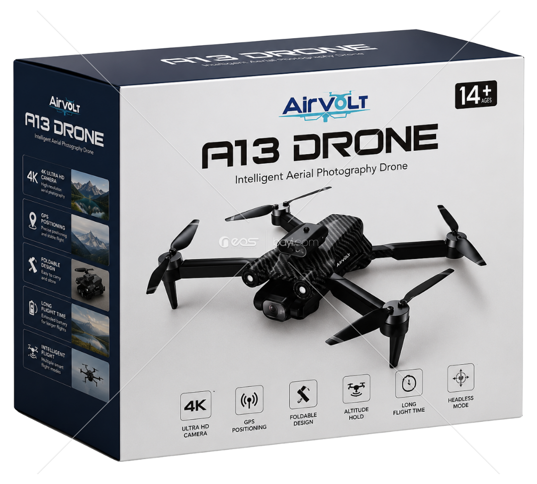 AirVolt A13 Carbon Edition Katlanabilir Kamera Drone