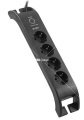 S-link SPG3040 2m 3G1.5mm2 900 Joule 4lü Akım Korumalı Siyah Priz