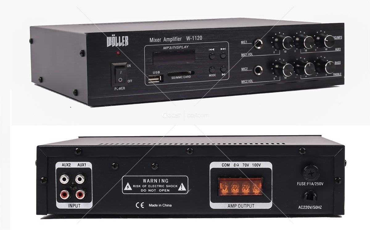 WÖLLER 80W 100V Usb-Sd-Bt Amfi W-1120