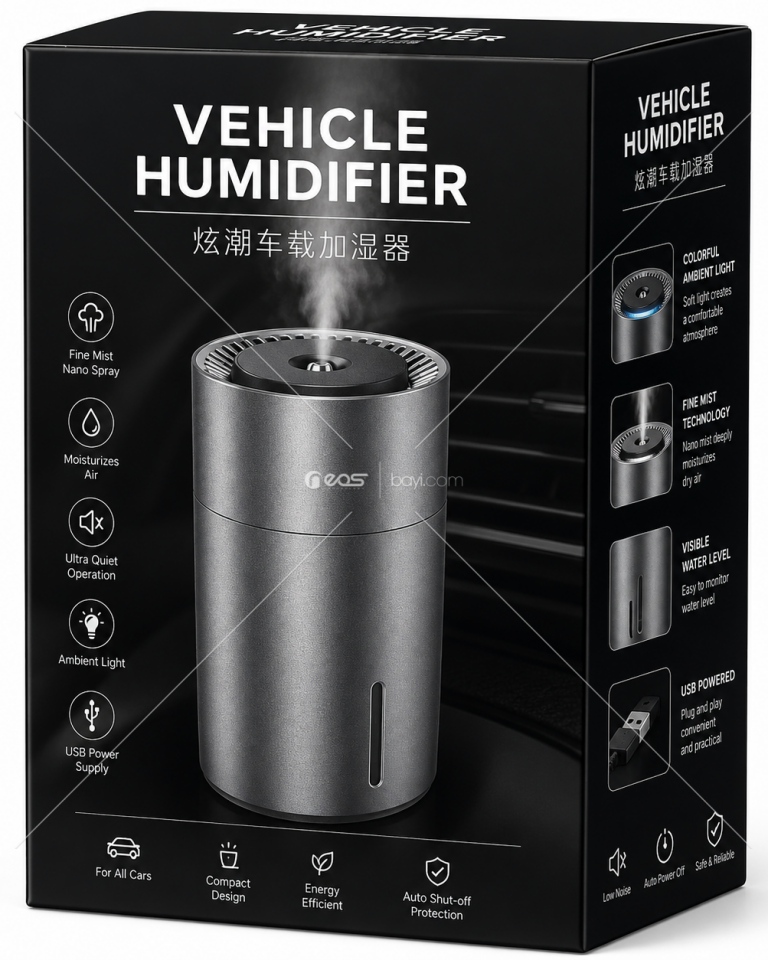 AirMist Auto Pro Araç İçi Nemlendirici | USB Ultrasonik Sessiz Hava Nemlendirici LED Işıklı
