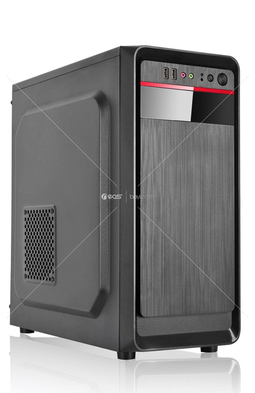 CANAR 997-BU 2xUSB 2.0 ATX KIRMIZI ŞERİTLİ KASA (Powersız)