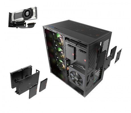 GamePower WARCRY ATX 6 * ARGB Sessiz Fan Temper Cam Gaming RGB Kontrolcüsü ve Uzaktan Kumanda Kasa